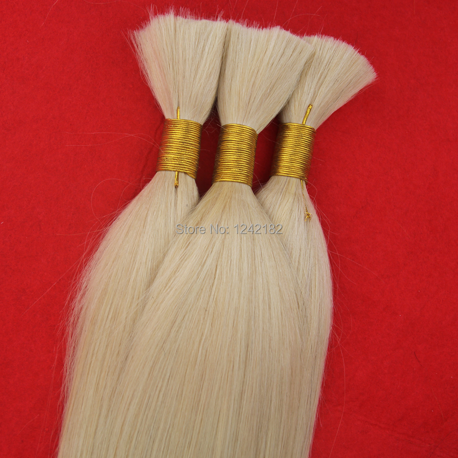 Remy Human Hair Bulk For Braiding Bleach Blonde Human Hair Extensions | 613 bleach blonde brazilian virgin hair straight human Remy Human Hair Bulk For Braiding Bleach Blonde Human Hair Extensions | 613 bleach blonde brazilian virgin hair straight human