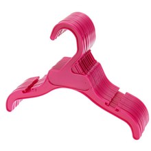 #Cu3 New 10PCS New Practical Plastic Clothing Pet Hangers Pet Products Pink