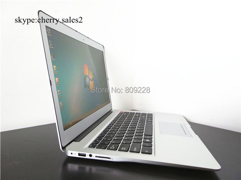 Free shipping14 inch with metal case ultrabook laptop notebook computer intel core I5 1 7Ghz 4GB