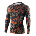 2 pieces lot Top Quality Men Compression T shirt Breathable Dry Fit Sport Camo Tees