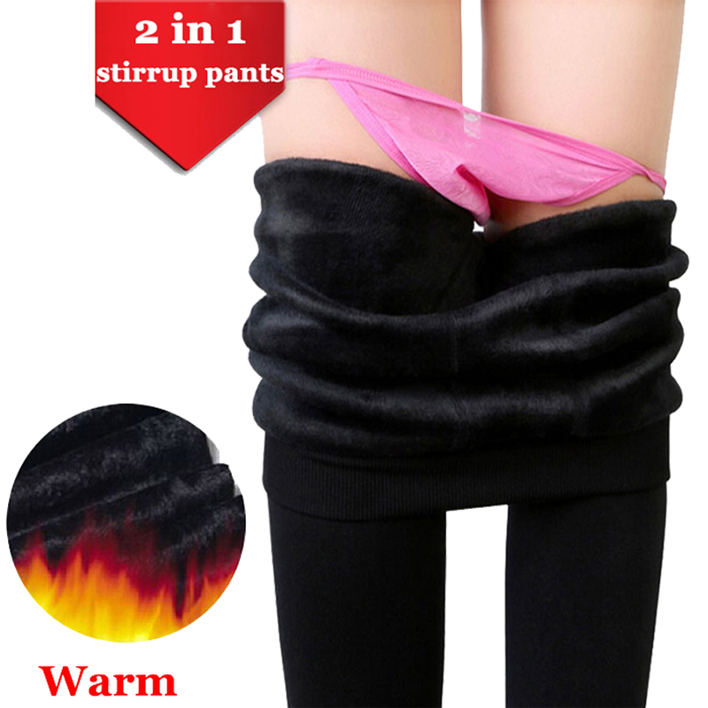 3-4T Nylon Fabric winter Girls fur leggings children anti-pilling warm trousers High stretch elastic waist Girls stirrup pants
