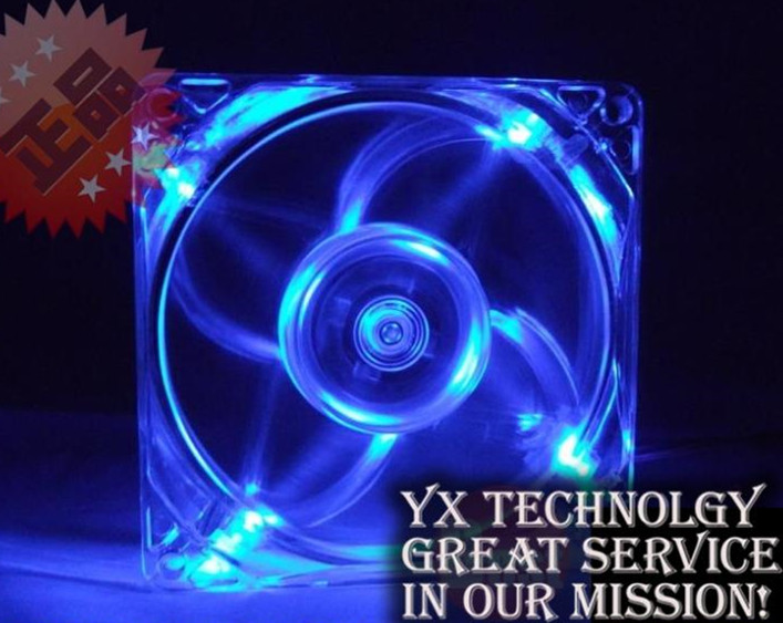 pc computer fan case cooling fan unit fan 8025 8cm with LED lights chassis fan 80