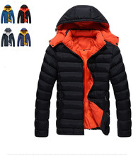 Umemory Plus Size 2015 Winter Jacket Men High Quality Down Nylon Men Clothes Winter Outdoor Warm Sport Jacket Black Blue XXXL