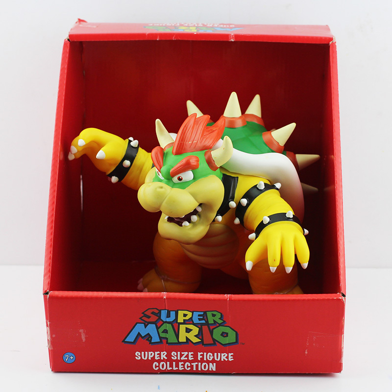 Super Mario Bros Koopa Bowser PVC Figure Toy 23cm New in Box For Kids Gift Free Shipping