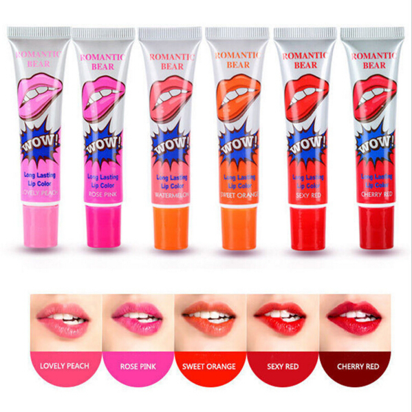 1pc Summer Multi Color Waterproof Women Lady Peel-off Lip Gloss Lipstick Liquid Tint Long Lasting Tattoo,2015 HOT!
