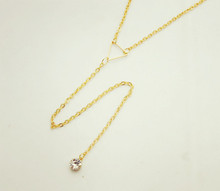 New Fashion accessories jewelry Triangle rhinestone necklace gift for women girl wholesale N1609