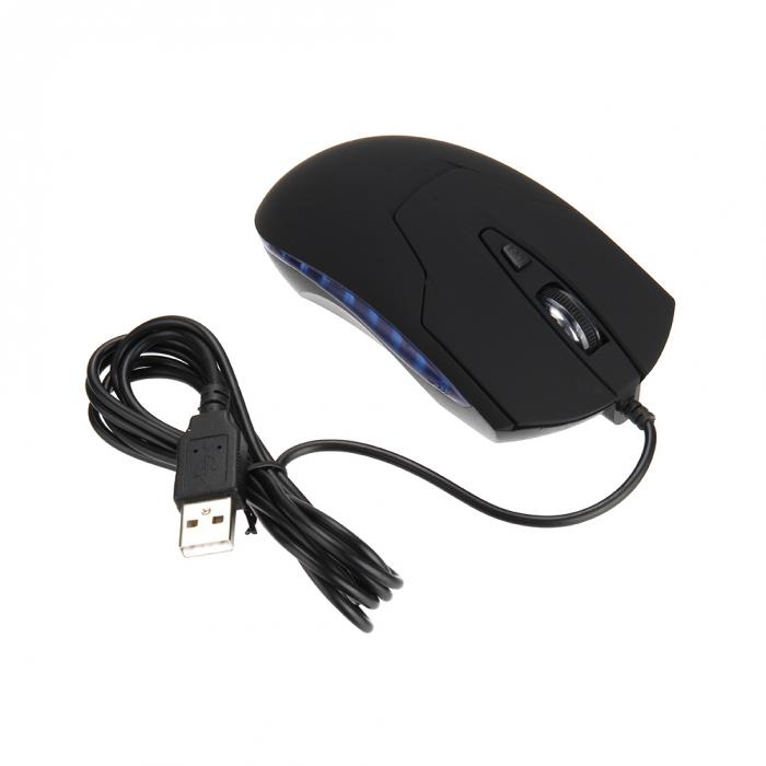 Горячая продажа светодиодный USB Проводная игровая мышь 6 кнопок Регулируемая 2400