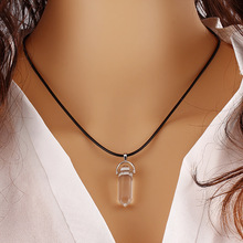 New Fashion Multi Color Quartz Necklaces Pendant Necklace Chain Crystal Pendant Necklace Women Jewelry Accessories