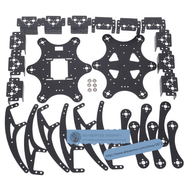 18 DOF Aluminum Hexapod spider robot Machine insects frame LD-1501MG /  LDX-335MG Digital servos
