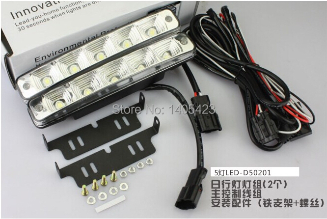 Free shipping 10W 12V E4 LED car daytime running light with Switch off on Metal housing
