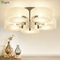 2016 Modern Minimalism Fashion Mult Rings Clear Acrylic Led Ceiling Chandelier Novelty Chrome Panel Glass PMMA