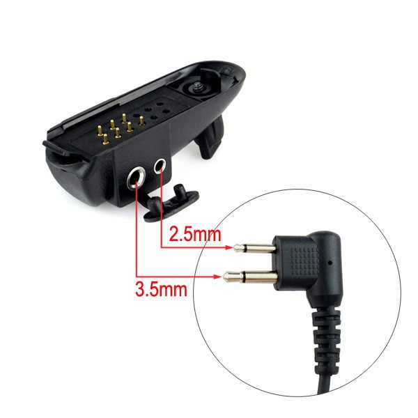 2pin Jack 3.5mm2.5mm Audio Adapter for Moto radio (6)