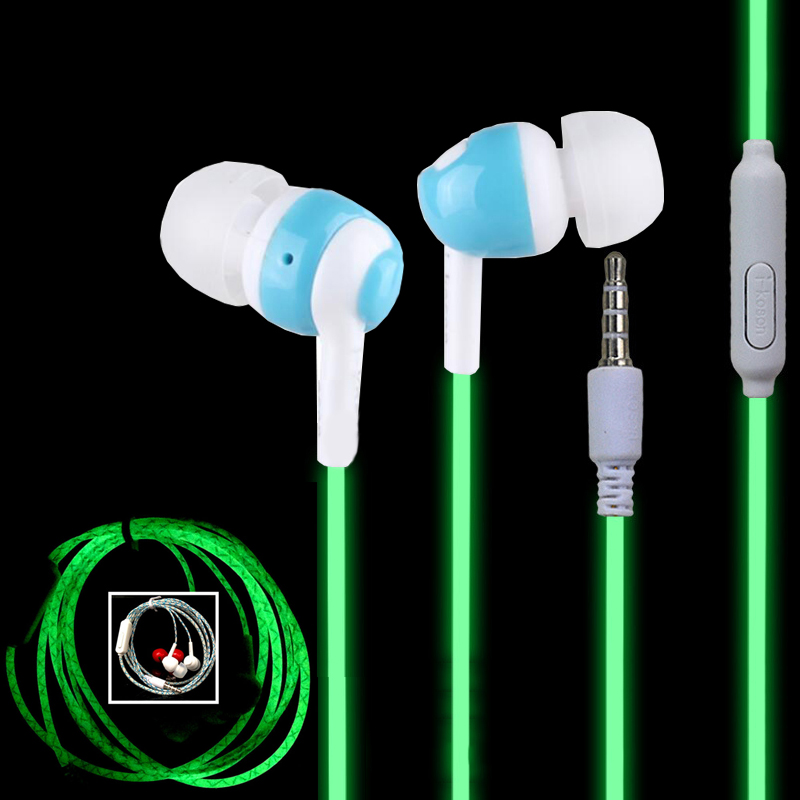 Hot Glow In The Dark Headphones Cool Led Earphone Luminous Neon Headset With Microphone Night Lighting