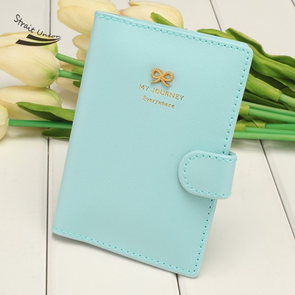 Fashion Cute Passport Holder Documents Bag Sweet PU Leather Card Holder Travel Passport Cover