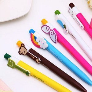 1 pcs/Lot Cute pen ballpoint pens Stationery ballpen Cartoon stylus touch Free Shipping