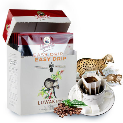 Indonesia imported instant black coffee civet hangers pure coffee powder blend kapal Api luwak free shipping