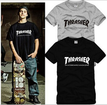 Fashion tshirt men brand 2016 summer trasher cotton t-shirt skateboard magzien hip hop sport tops tee shirts men’s clothing