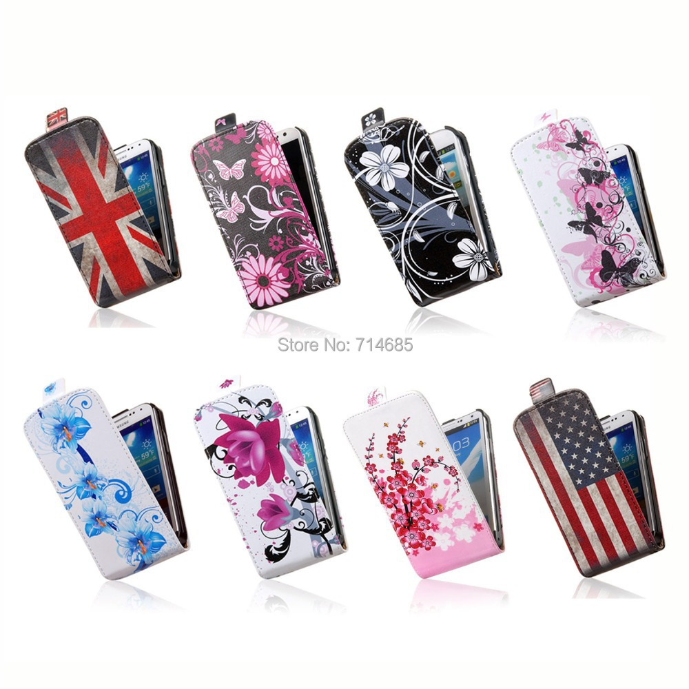 2015 Art Pattern Design PU Leather Coque Flip font b Phone b font Case for Samsung