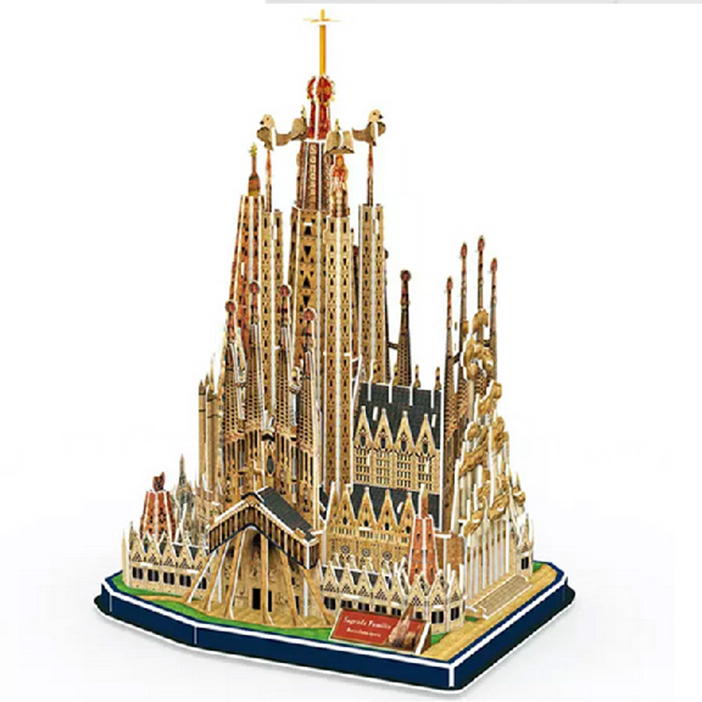 CubicFun 3D Puzzle Toy Spain's Sagrada Familia Church 3D Paper Model DIY Building Model Toys for Kids Child