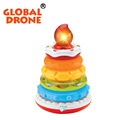 Global Drone Electronic Birthday Cake Colorful Circles Kid Toys Musical And Educational Flashing Birthday Gifts For
