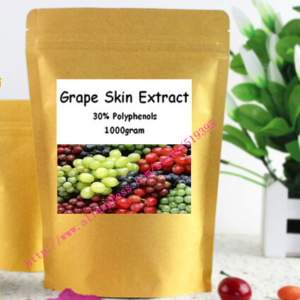 1000gram Grape Skin Extract Powder 30% Polyphenols Antioxidant  free shipping