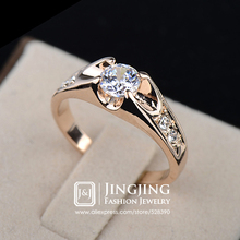 Big sale 18K Rose Gold Plated Mounting 1 2 ct Zirconia Diamond Ladies Rings