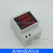 Din rail LED display voltmeter ammeter with active and apparent power and power factor Din rail