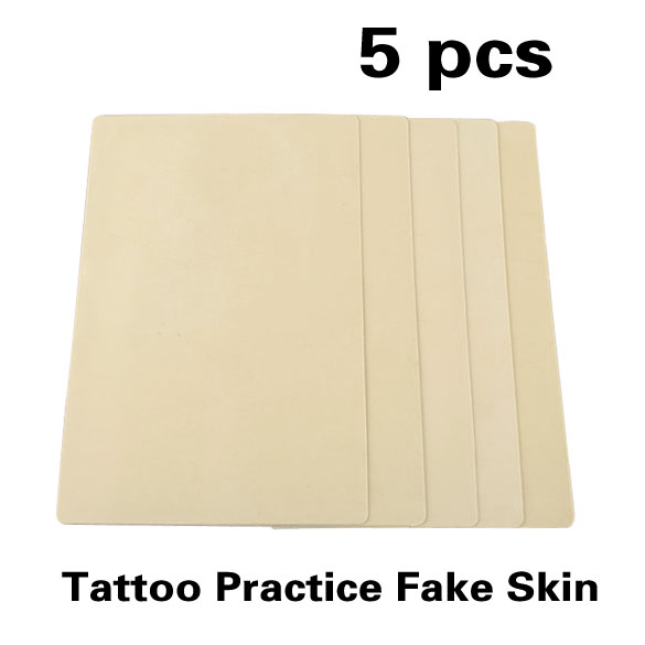 New 5pcs 20 x 15cm Blank Tattoo Practice Fake Skin Sheet Double Side Supply