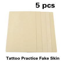 New 5pcs 20 x 15cm Blank Tattoo Practice Fake Skin Sheet Double Side Supply