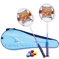 New Arrivals Badminton Racket Carbon Eastic Durable Sport 2U Couple Pair Amateur Junior Moderate Love Story
