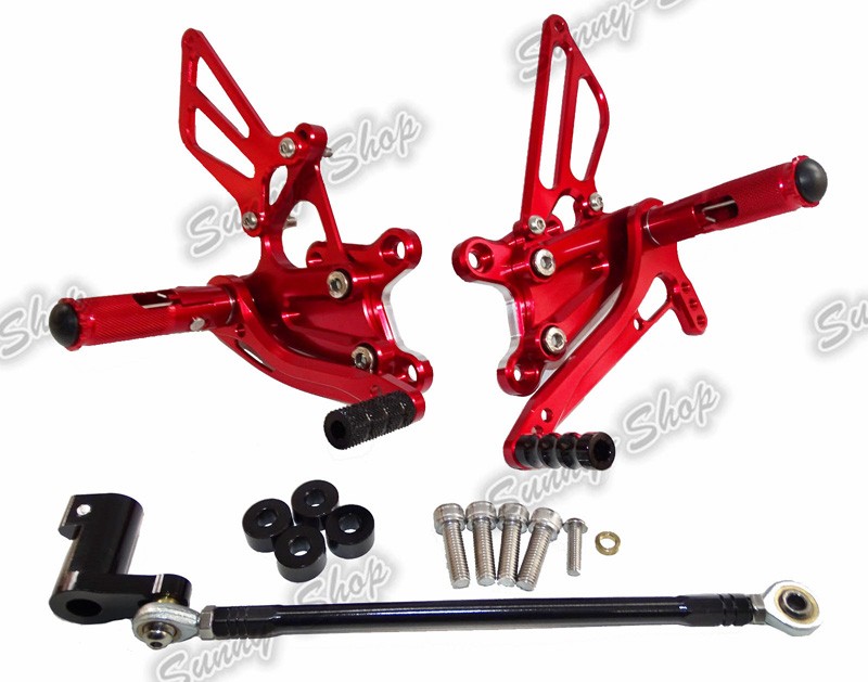 Rearsets for HONDA CBR954RR Type-2 Folding Pedals Red B