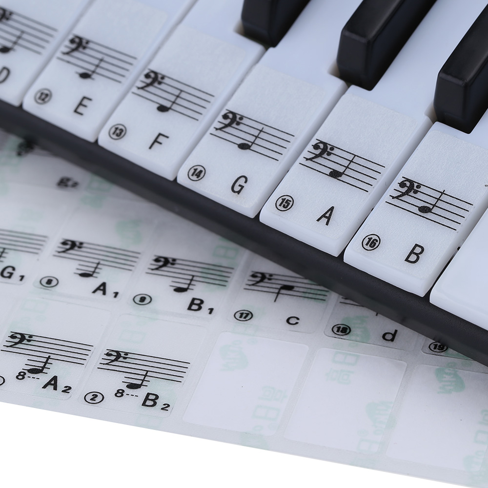 Transparenter Klavier Anmerkungs Tastatur Aufkleber 61 Schlüssel