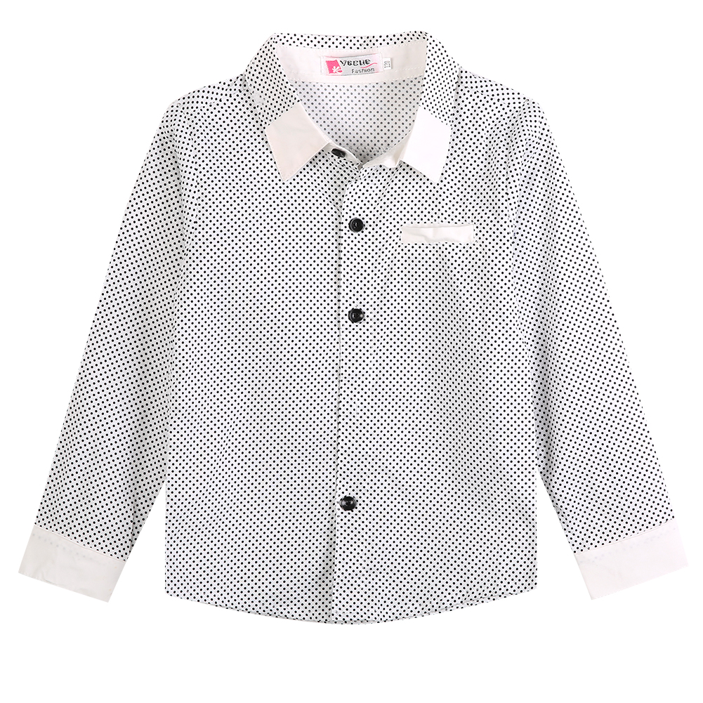 Fashion font b Boys b font Formal Plain Long Sleeved Shirt Baby font b boy b