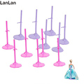 12pcs Toy Stand Model Support Frame Prop Up For Barbie Dolls Pink Purple Doll Accessories Support