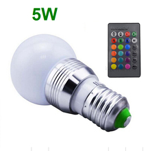 3W 5W 10W RGB E27 16 Colors LED Light Bulb Lamp Spotlight AC85 265V IR Remote