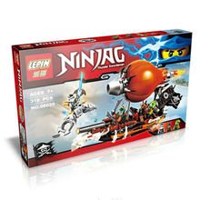 318pcs Anime Ninjagoed Minifigures Zeppelin Doubloon Clancee JAY Ninja Raid Zeppelin Weapon Building Blocks Compatible With LEGO