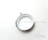 5pcs Magnetic floating locket 30mm zinc alloy round shape Glass Floating Locket Free shipping