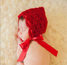 Cute Red Triangle cap toddler photo props Crochet Outfits Baby Hat Newborn Photography Props For Child Clothing and Accessories