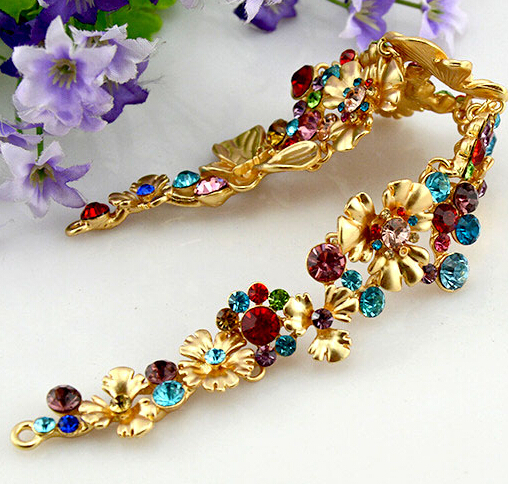 TS100 bridal jewelry crown vintage rhinestone tiara font b Asian b font gold color wedding dress