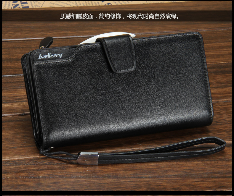 Baellerry Brand Genuine Leather Men Clutch Bag Business Designer Men Handbag Multi card Bit Large Capacity