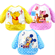 Long sleeve baby bib baby bibs baby lunch bibs waterproof clothing waterproof baby 0-3 years
