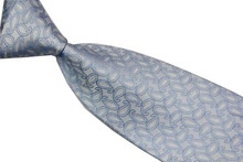 NT0557 Blue White Paisley New Classic Silk Polyester Man s Jacquard Woven Necktie Business Casual Knitting