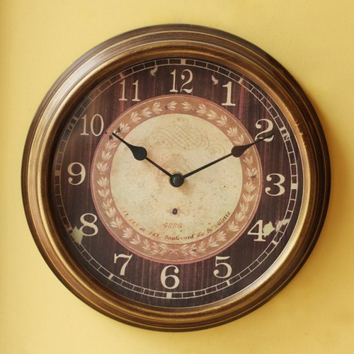 Large living room luxury European-style wall clock wall clock mute minimalist metal circular decorative wrought iron wall clock