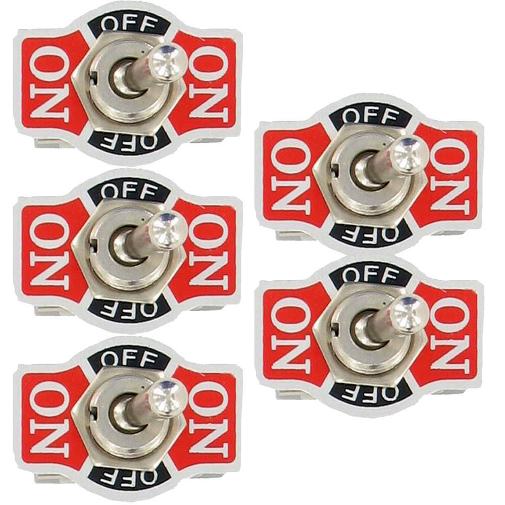 5Pcs Heavy Duty 20A 125V 3Pin ON OFF ON Momentary Rocker Toggle Switch