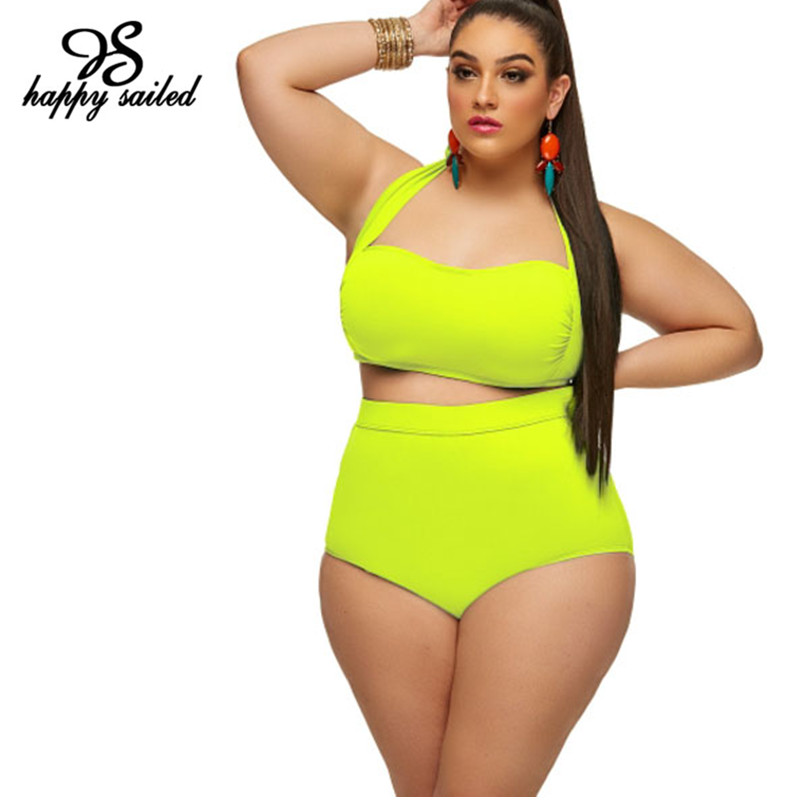 2016 New Sexy Plus Size Brazilian Bikini Women Strappy Halter High Waist Bikini Set Swimwear Swimsuit Bathing suits 41805 2016 New Sexy Plus Size Brazilian Bikini Women Strappy Halter High Waist Bikini Set Swimwear Swimsuit Bathing suits 41805