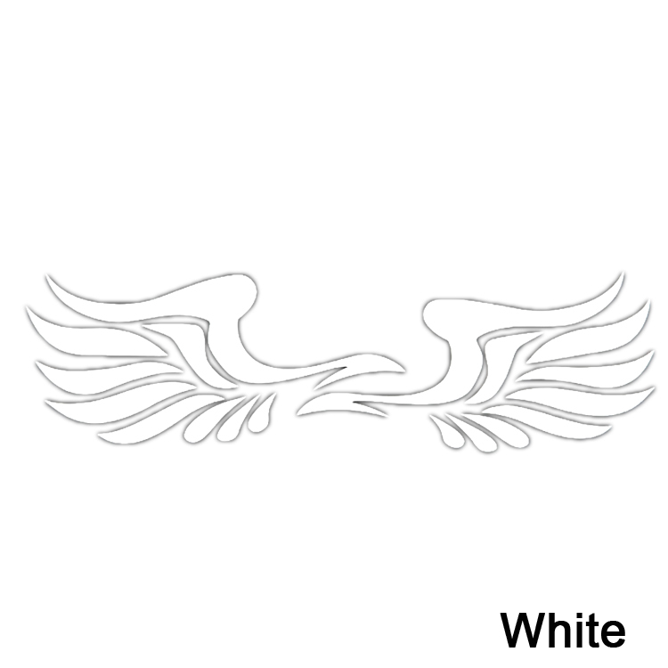 Newly Arrival Trendy 1 Pair Personality Fire Wings Image Side Mirror Car Stickers Color Yellow White