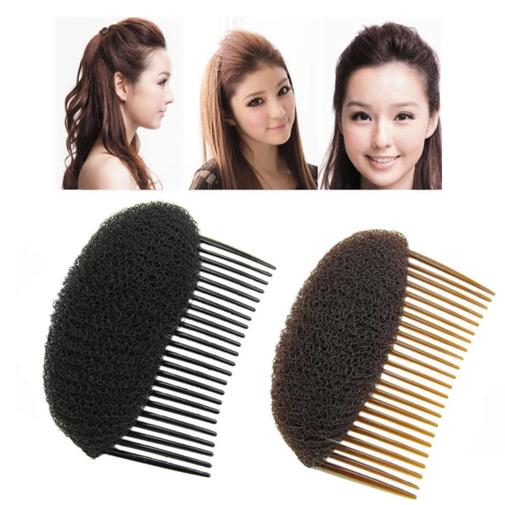 1pc Hair Styler Volume Bouffant Beehive Shaper Roller Bumpits Bump Foam On Clear Comb Xmas Accessories