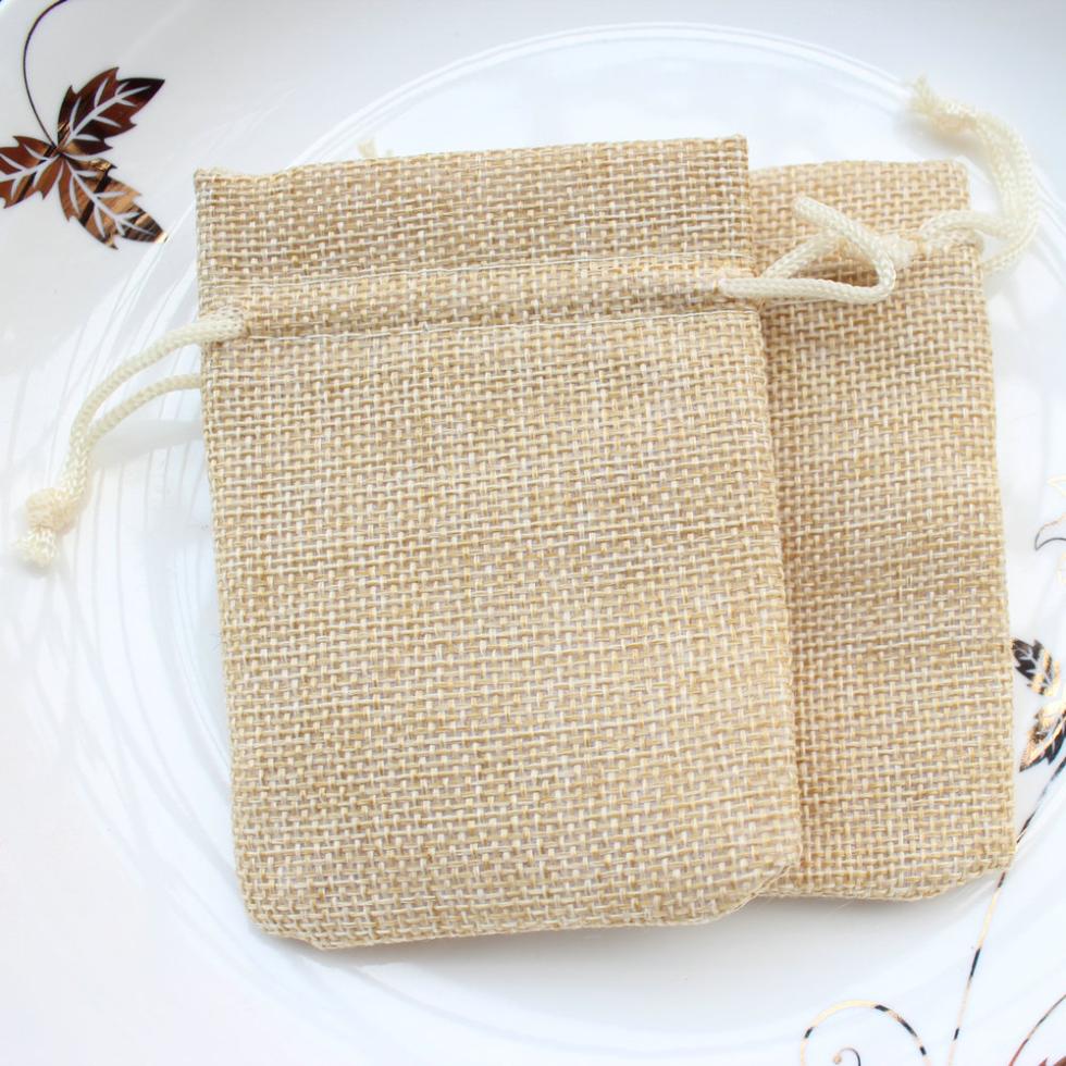 Buy 120pcs 6.5*9cm small Burlap Bags with Drawstring