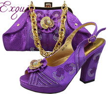 Italian Shoes With Matching Bag High Quality For party wedding Italy Shoes And Bag For Evening