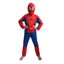 New 2015 Spider Man Children Clothing Sets Fashion Spiderman Cosplay Costume Kids Pajama Sets Long Sleeve
